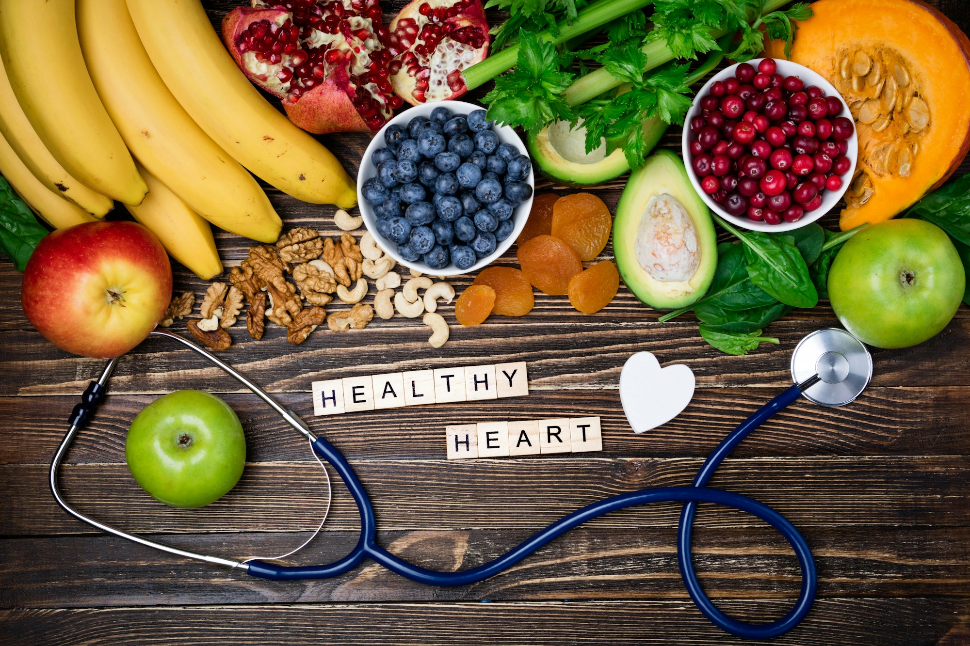 Healthy food for heart. Healthy heart concept. Healthy food, diet and life